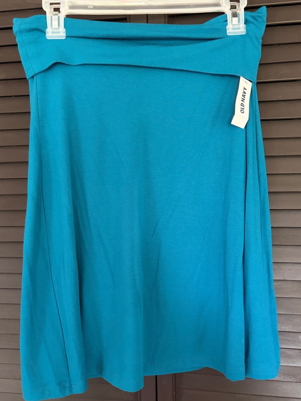 Old Navy Teal Fold-Over Waist A-Line Skirt